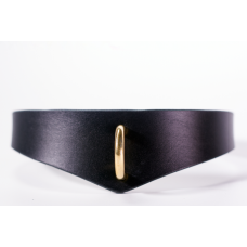 Ошейник из ременной кожи с фурнитурой из латуни 