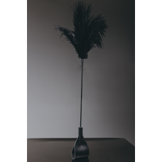 Щекоталка с перьями - стек (черные перья/черная)