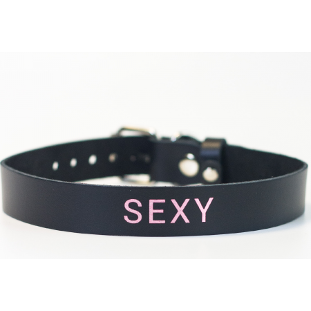 Ошейник с надписью SEXY (черный)