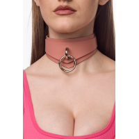 Ошейник СанСтоун2 с кольцом PNK (розовый, двухслойный) Ошейник СанСтоун2 с кольцом PNK (розовый, двухслойный)