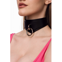 Ошейник СанСтоун2 с кольцом (черный, двухслойный) Ошейник СанСтоун2 с кольцом (черный, двухслойный)