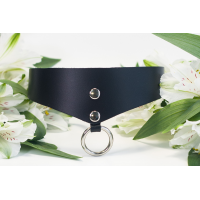 Ошейник СанСтоун с кольцом (черный) Ошейник СанСтоун с кольцом (черный)