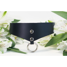 Ошейник СанСтоун с кольцом (черный) Ошейник СанСтоун с кольцом (черный)