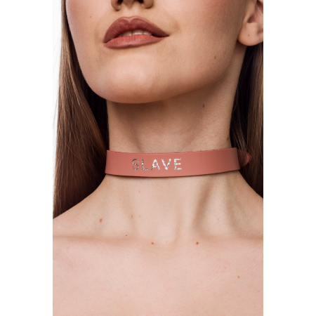Ошейник с надписью SLAVE (розовый) Ошейник с надписью SLAVE (розовый)