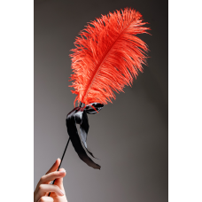 Щекоталка с пером (красная)