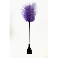 Щекоталка с перьями - стек (фиолетовые перья/черная)
